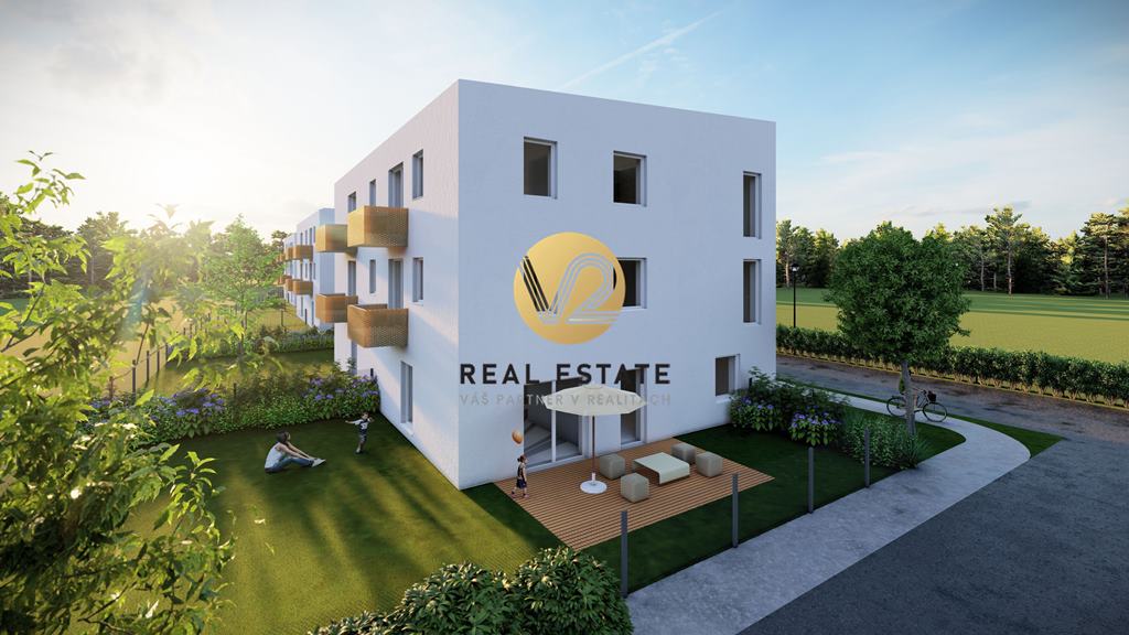 Na PREDAJ novostavba 3i byt so záhradkou 180m2 v Rezidencii Golianovo
